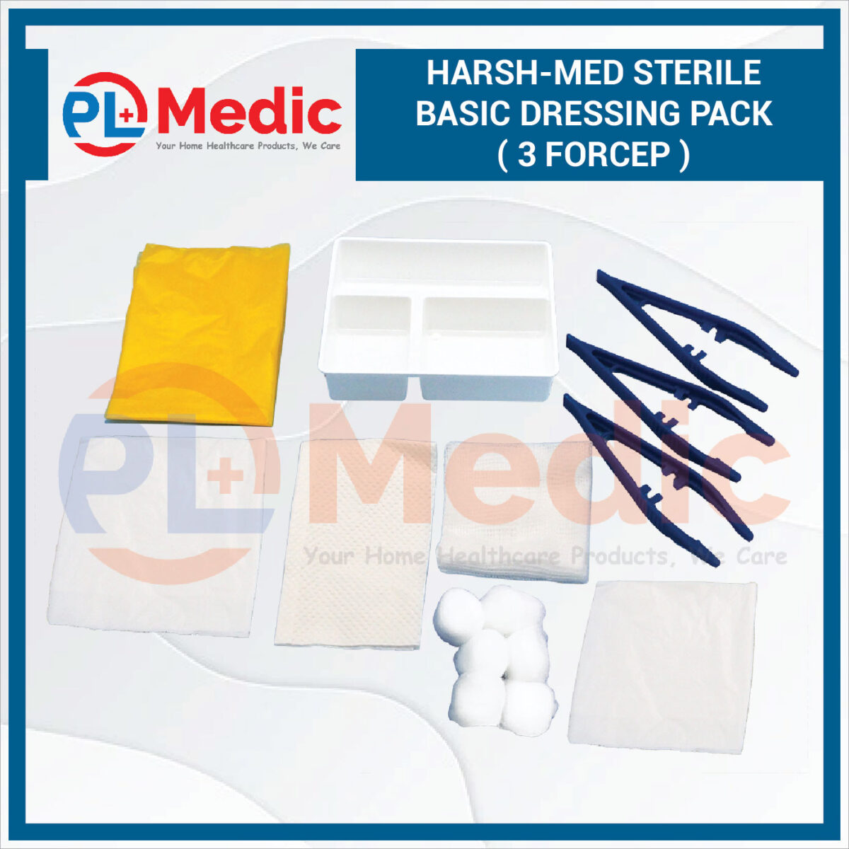 Harsh-med Sterile Basic Dressing Pack ( 3 Forcep ) PL Science Medic